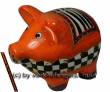 SPARSCHWEIN ART- DESIGN 4 aus KERAMIK mit Schlo&szlig; Ma&szlig;e ca.: L= 17cm