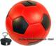 Spardose Sparschwein Fu�ball rot/ schwarz mit Spardosenschloss Neu  Ma�e ca.: D= 15,5cm