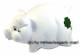 Sparschwein Spardose mit Kleeblatt Wei� Neu Ma�e ca.: L= 17cm 