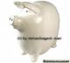 Sparschwein Modern 1 Bauch wei� Spardose Keramik Neu  Ma�e ca.: L= 23cm