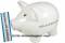 Sparschwein Aufschrift Urlaubskasse Keramik mit Spardosenschloss & Schlüssel Maße ca.: L= 21 cm