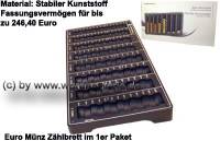 Euro-Mnzbrett Zhlbrett fr das Euro-Hartgeld von 1 Cent bis 2 Euro Mae ca.: L= 32,5 cm - Bild vergrern 