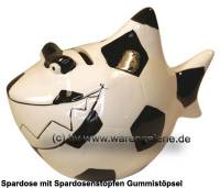 Spardose Spartier Design Fussball-Hai Keramik Marke KCG Mae ca.: L= 14,5 cm - Bild vergrern 