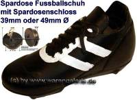 Fuballschuh schwarz/ wei Spardose mit Spardosenschloss- Variante auswhlen Mae ca.: L= 17 cm - Bild vergrern 