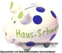 Sparschwein 3D Design Haus-Schwein wei Keramik Marke KCG Mae ca.: L= 12,5 cm - Bild vergrern 