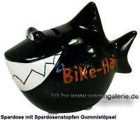 Spardose Spartier 3D Design Bike-Hai Keramik Marke KCG Mae ca.: L= 14,5 cm - Bild vergrern 