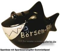 Spardose Spartier 3D Design B�rsen-Hai Keramik Marke KCG Ma�e ca.: L= 14,5 cm - Bild vergr��ern 