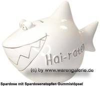 Spardose Spartier 3D Design Hai-raten Keramik Monsterhai Marke KCG Mae ca.: L=  28 cm - Bild vergrern 