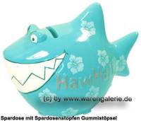 Spardose Spartier 3D Design HawHaii mint Keramik Marke KCG Mae ca.: L= 14,5 cm - Bild vergrern 