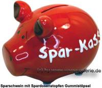 Sparschwein 3D Design Spar-Kasse rot Keramik Marke KCG Mae ca.: L= 12,5 cm - Bild vergrern 