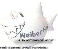 Spardose Spartier 3D Design Weiber Hai Keramik Marke KCG Mae ca.: L= 14,5 cm  - Bild vergrern 