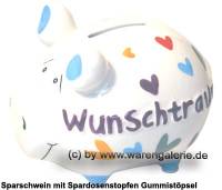 Sparschwein 3D Design Wunschtraum wei Keramik Marke KCG Mae ca.: L= 12,5 cm - Bild vergrern 