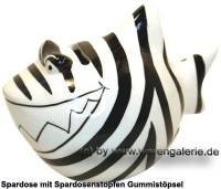 Spardose Spartier Design Zebra-Hai Keramik Marke KCG Mae ca.: L= 14,5 cm - Bild vergrern 