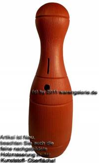 Spardose Kegel braun Kegelspardose mit Spardosenschloss und Spardosenschl�ssel Ma�e ca.: H= 33 cm - Bild vergr��ern 