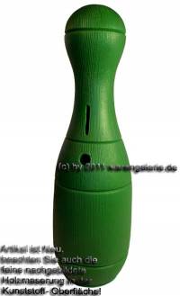 Spardose Kegel gr�n Kegelspardose mit Spardosenschloss und Spardosenschl�ssel Ma�e ca.: H= 33 cm - Bild vergr��ern 