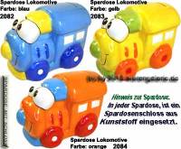 Spardose Lokomotive Keramik Farbvariante auswhlen mit Spardosenschloss Mae ca.: L= 16 cm - Bild vergrern 