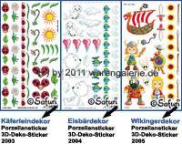 Porzellansticker 3-D-Sticker mit Dekor Motiv 1 Safuri Dekorvariante selbst auswhlen - Bild vergrern 