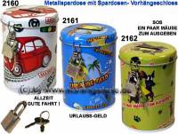 Spardose Sparbchse Geschenkspardose Themen 1 Variante auswhlen mit Schlssel Mae ca.: H= 11 cm - Bild vergrern 