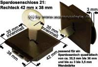 Spardosenschloss 21: Rechteck 1 Stck Mae: 42 mm x 38 mm - Bild vergrern 