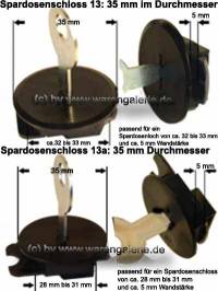 Spardosenschloss Set 7: 35mm Schl�sser 2 St�ck Ma�e: �= 35 mm - Bild vergr��ern 