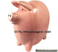 Sparschwein mit Bauch rosa Keramik mit Spardosenschloss Mae ca.: L= 23 cm ! Sonderverkauf ! 202b - Bild vergrern 