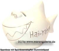 Spardose Spartier 3D Design Hai-raten Keramik Marke KCG Mae ca.: L= 14,5 cm  - Bild vergrern 