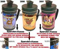 Spardose Spendenkasse Spendenbox Thema 3 Spende jetzt verplompt Varianten Auswahl Mae ca.: H= 19 cm - Bild vergrern 