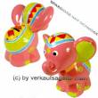 Spardose Elefant rosa mit Spardosenschloss und Spardosenschl&uuml;ssel Keramik Ma&szlig;e ca.: H= 14,5 cm