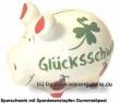 Sparschwein 3D Design Gl&uuml;cksschwein weiss Keramik Marke KCG Ma&szlig;e ca.: L= 12,5 cm