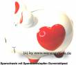 Sparschwein �Herz Dekor� Wei&szlig; Mittelgro&szlig; Keramik Marke KCG Ma&szlig;e ca.: L= 17 cm