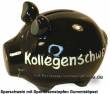 Sparschwein 3D Design Kollegenschwein schwarz Keramik Marke KCG Ma&szlig;e ca.: L= 12,5 cm