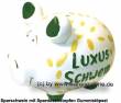 Sparschwein 3D Design Luxus Schwein wei&szlig; mittelgro&szlig; Keramik Marke KCG Ma&szlig;e ca.: L= 17 cm