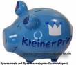 Sparschwein �Kleiner Prinz� blau � modernes KCG 3D Keramik-Design Ma&szlig;e ca.: L= 12,5 cm