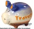 Sparschwein 3D Design Travel! bunt Keramik Marke KCG Maße ca.: L= 12,5 cm