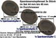 Spardosenstopfen Spardosenstöpsel Rund 3x Stück im Set Maße: = 44 mm bis 45 mm