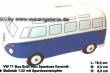 Spardose Auto VW T1 Bus Bulli blau Keramik mit Gummistopfen Ma&szlig;e ca.: L= 18 cm
