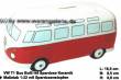 Spardose Auto VW T1 Bus Bulli rot Keramik mit Gummistopfen Maße ca.: L= 18 cm