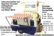 Spardose Dekorationsartikel Nostalgie Wohnwagen dunkelblau alt weiß Metall mit Gummistopfen L: 23 cm