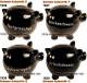 Sparschwein Blacky 2 Aufschrift whlen Keramik mit Spardosenschloss & Schlssel Mae ca.: L= 16,5 cm