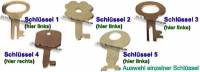 Auswahl einzelner Spardosenschlssel Metall- Spardosenschlssel - Bild vergrern 