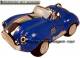 Spardose Auto Cabrio blau Keramik mit Spardosenschloss und Schlssel Mae ca.: L= 20 cm