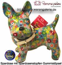 Spardose Spartier Hund Bommer grünblau Keramik Marke Pomme Pidou Maße ca.: L= 17,5 cm