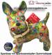 Spardose Spartier Hund Bommer grnblau Keramik Marke Pomme Pidou Mae ca.: L= 17,5 cm