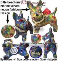 Spardose Spartier Hund Bommer grnblau Keramik Marke Pomme Pidou Mae ca.: L= 17,5 cm - Bild vergrern 