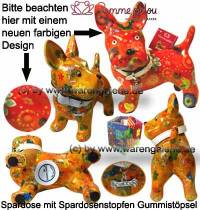 Spardose Spartier Hund Bommer orange Keramik Marke Pomme Pidou Ma�e ca.: L= 17,5 cm - Bild vergr��ern 