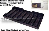Euro-Mnzbrett Zhlbrett fr das Euro-Hartgeld von 1 Cent bis 2 Euro Mae ca.: L= 32,5 cm - Bild vergrern 
