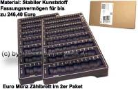 Euro-Münzbrett, Zählbrett für das Euro-Hartgeld 2er Paket von 1 Cent bis 2 Euro Maße ca.: L= 32,5