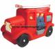 Spardose Feuerwehr Auto mit Spardosenschloss und Metall- Spardosenschlssel Mae ca.: L= 17,5 cm
