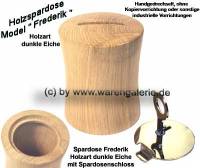 Holzspardose Model Frederik dunkle Eiche mit Spardosenschloss & Schlüssel Maße ca.: H= 10 cm