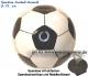 Spardose Fussball Keramik wei / schwarz mit Spardosenschloss & Schlssel Mae ca.: = 13 cm